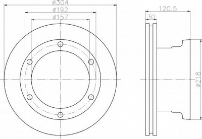 HELLA PAGID 8dd355117541 -  Тормозной диск